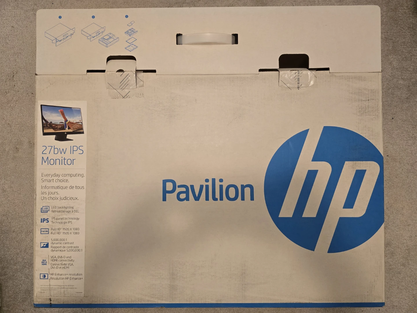 HP Pavilion 27bw 27" 1080  IPS LED Backlit Monitor-Black - photo 5