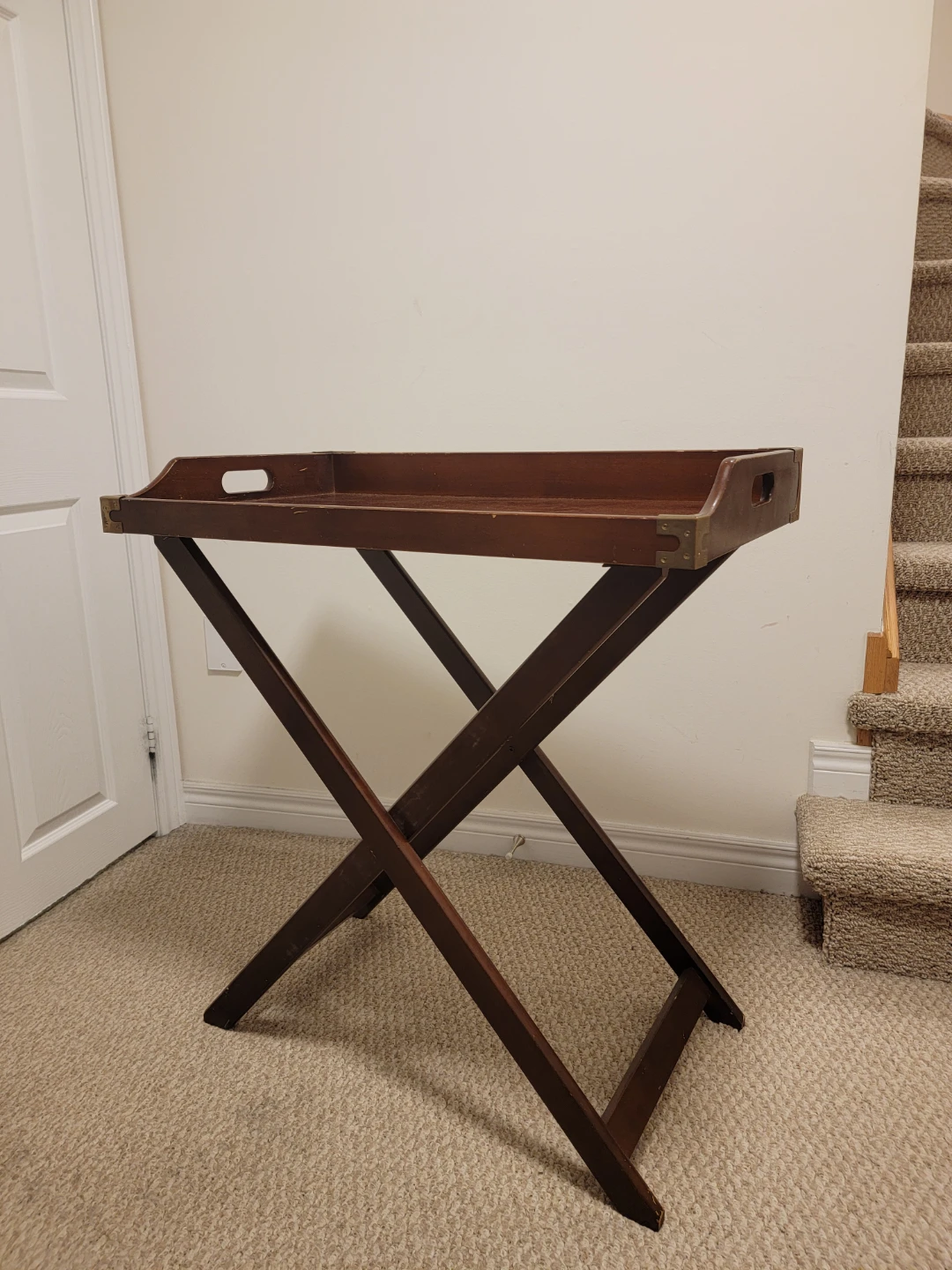 Wooden Folding Butler Tray Table