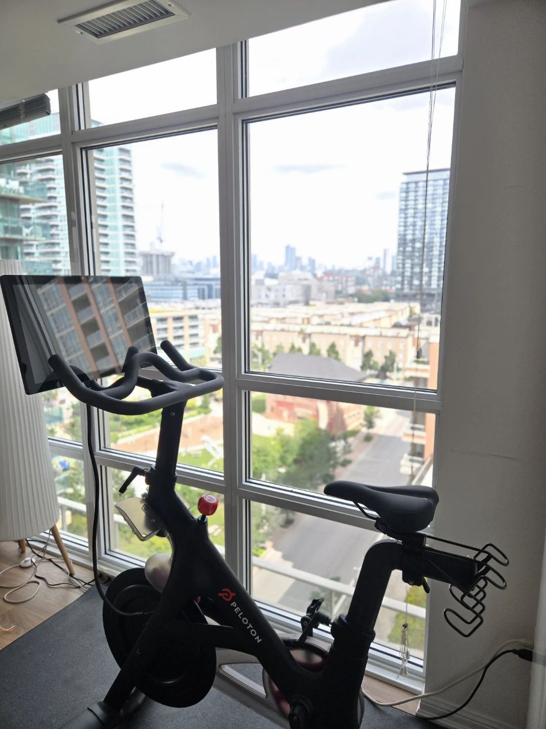 Peloton Bike with Weights and Shoes