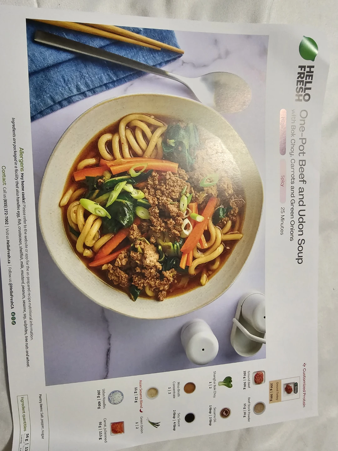 3 HelloFresh meals for 2
