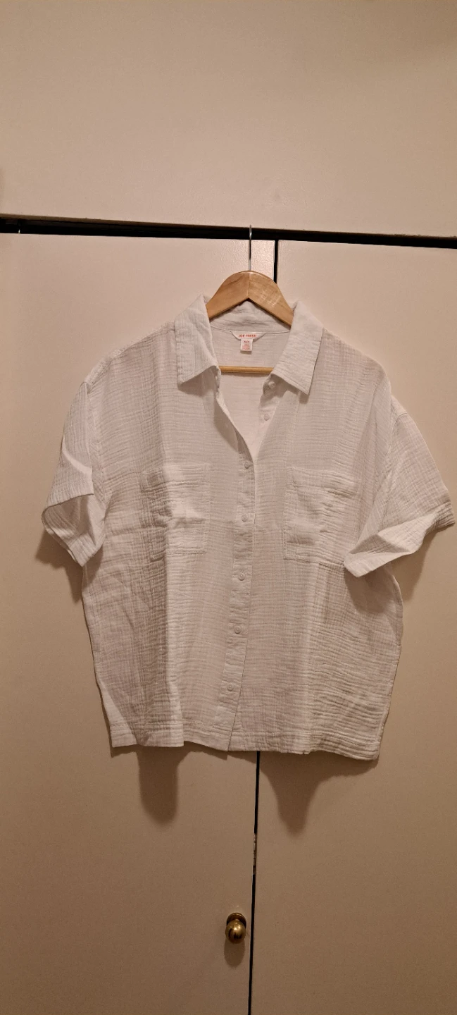 Joe Fresh White Button-Up Shirt