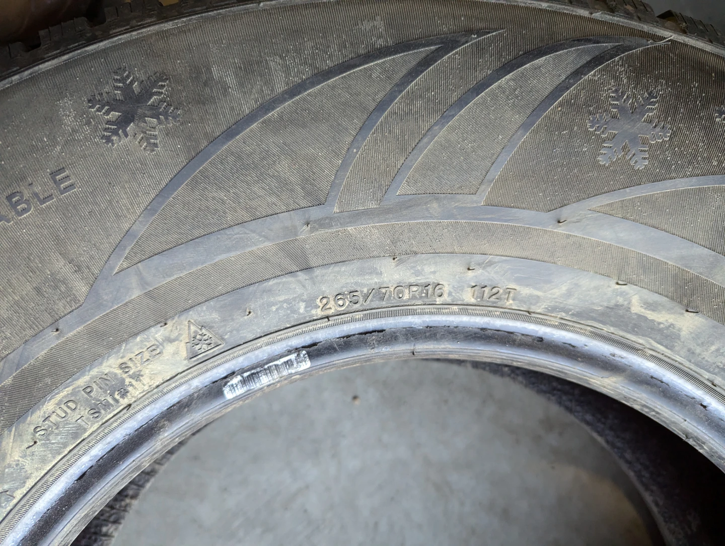 3 Tire Wintertrek Studdable Winter  265/70R16 - photo 5