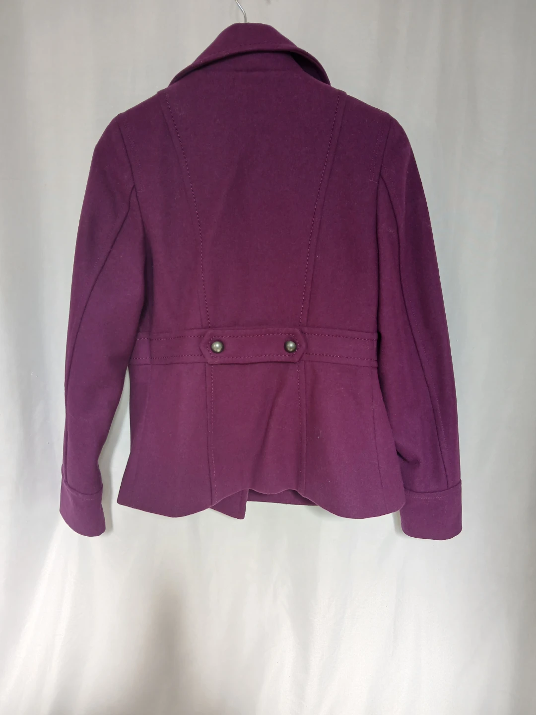 H&M Purple Double-Breasted Wool-Blend Coat - photo 3