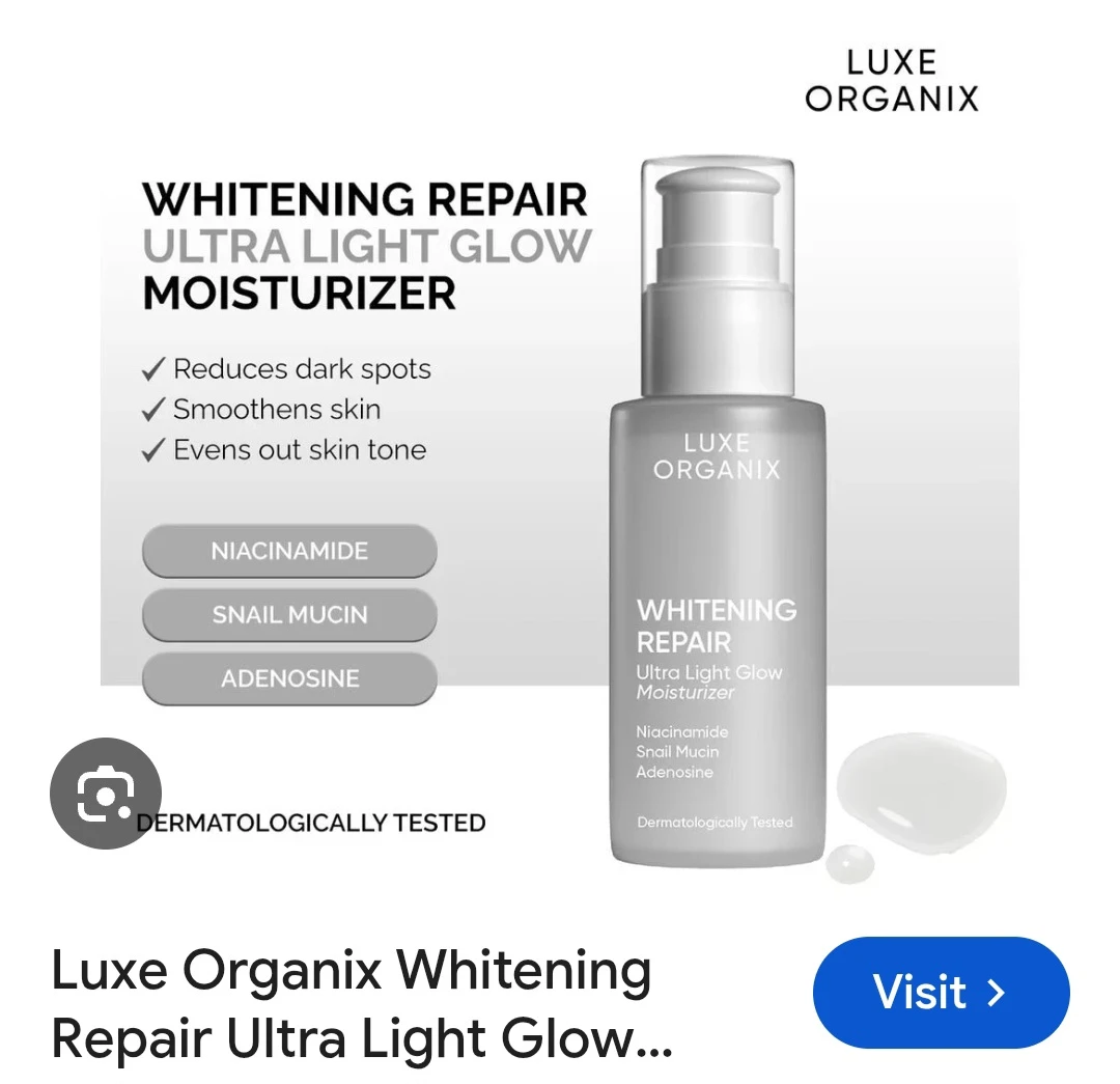 Luxe Organix Whitening Repair Ultra Light Glow Moisturizer