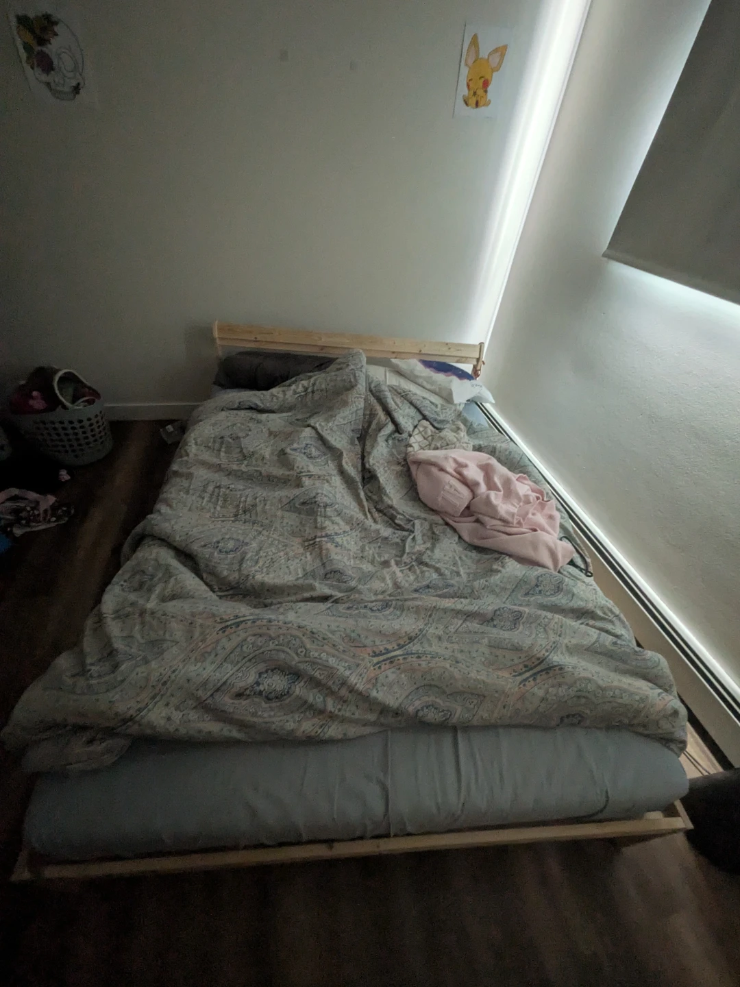 IKEA Wooden Bed Frame and mattress - photo 2
