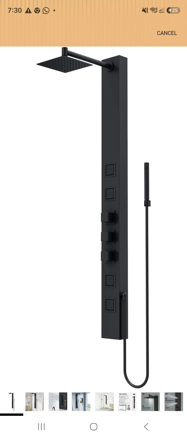 VIGO VG08021MB Matte Black Shower Panel - photo 5