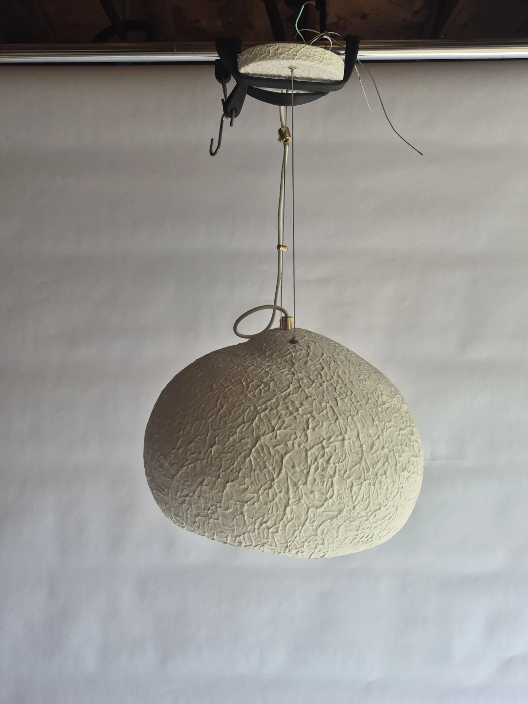 Textured Dome Pendant Light MCM style - photo 2