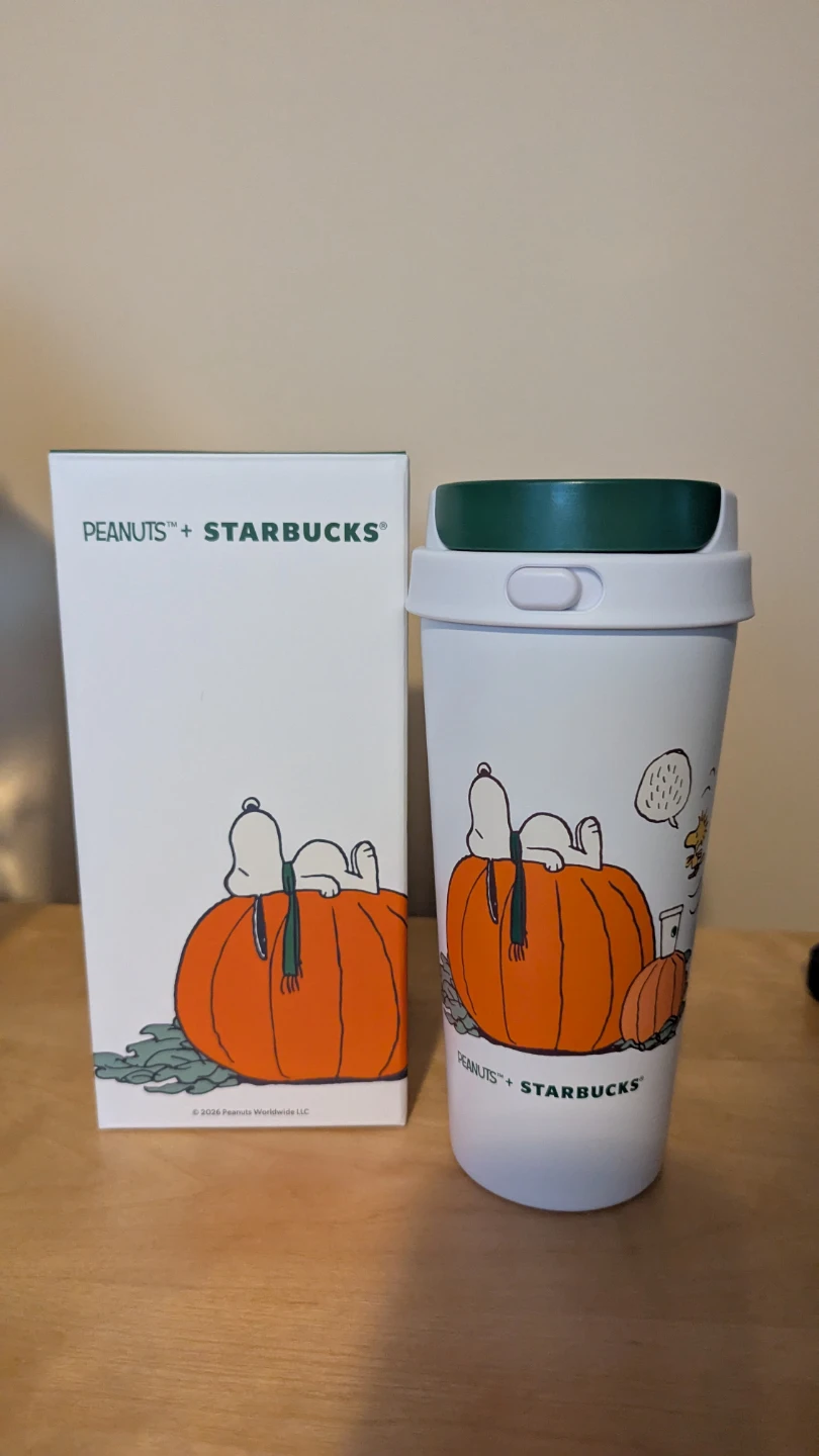 Starbucks Peanuts Snoopy Pumpkin Tumbler