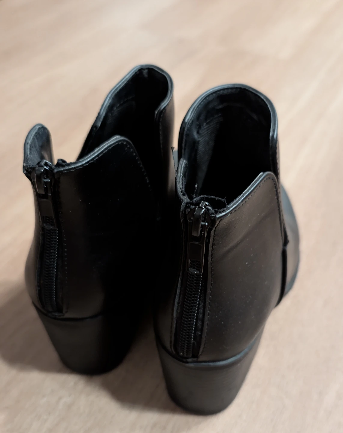 Black Heeled Ankle Boots (Women size 6) - photo 5