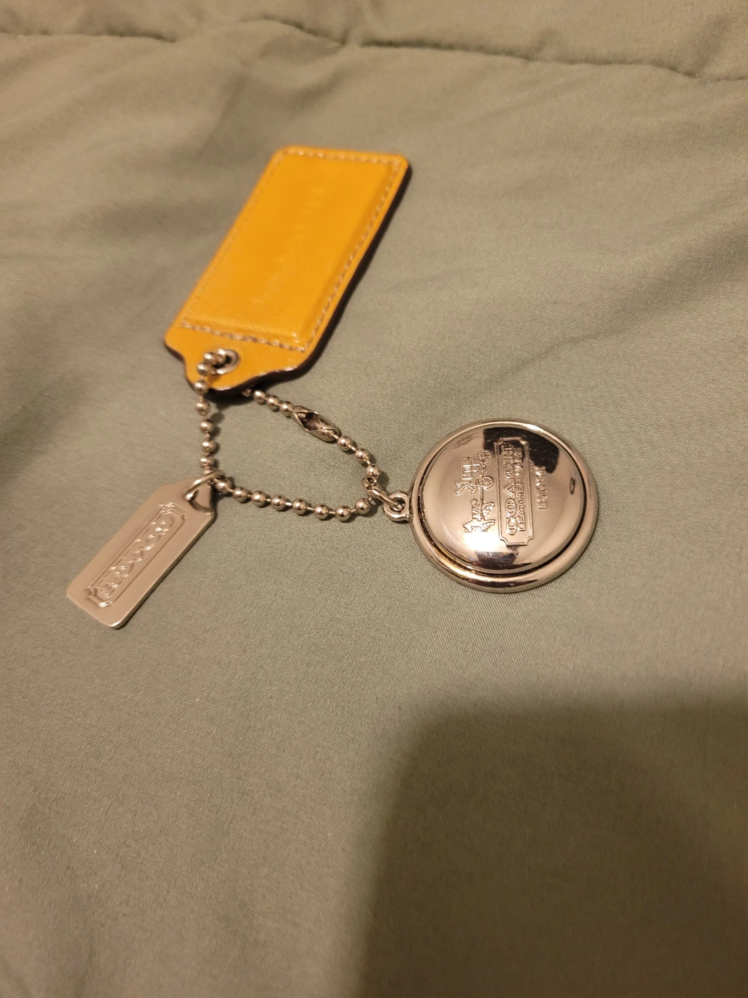 Coach Leather Bag Charm and Key Ring