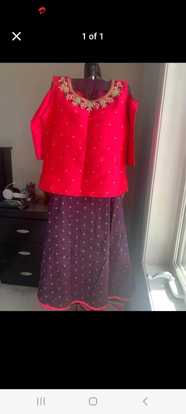 Girls traditional Indian lehenga choli set