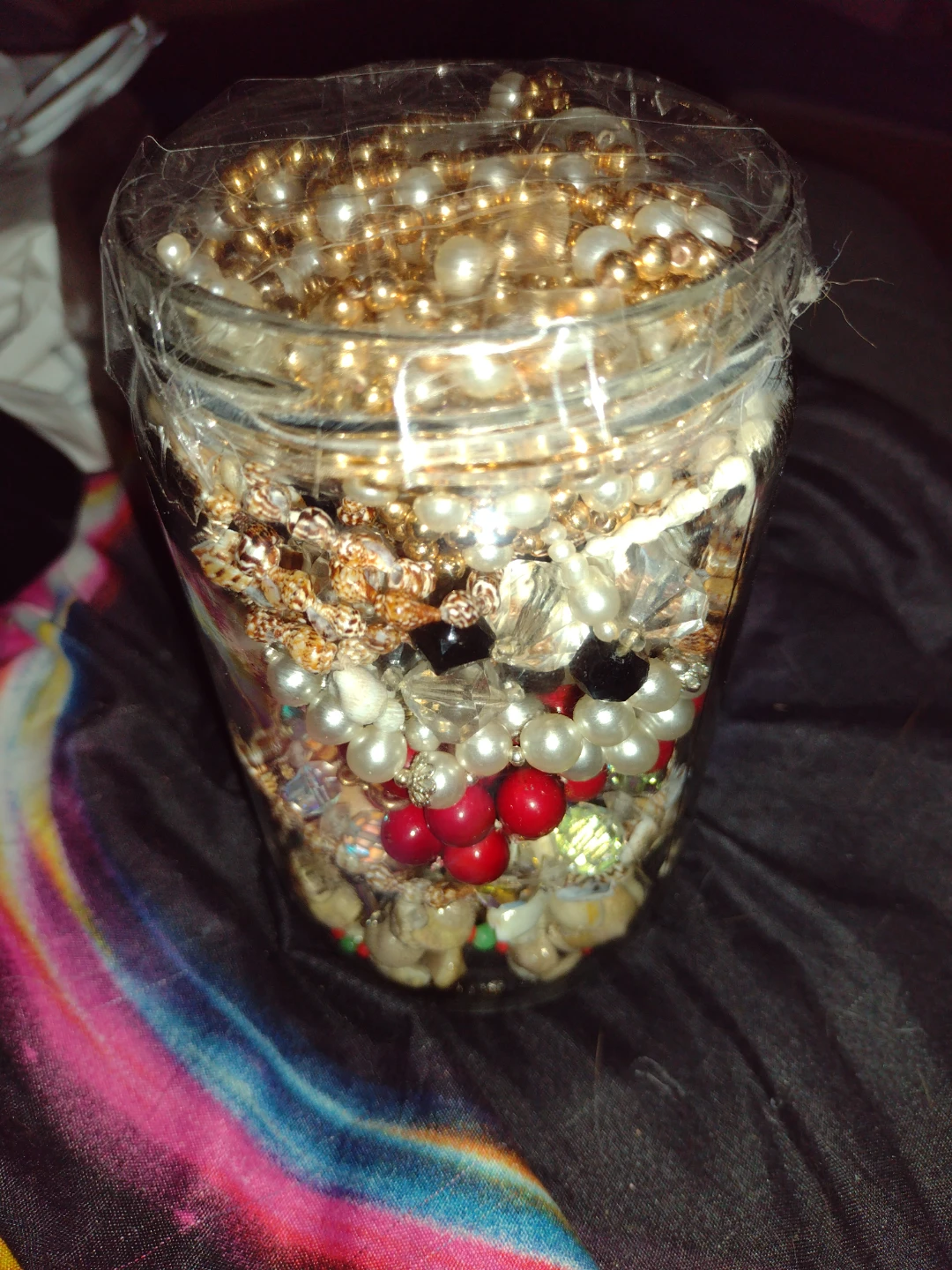 Assorted Costume Jewelry in Glass Jar - photo 2
