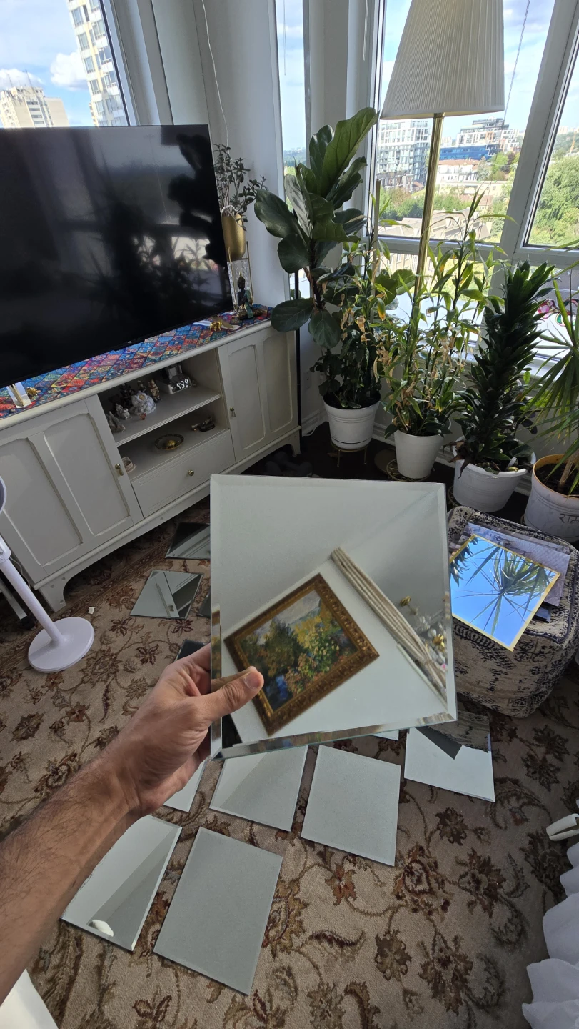 20 Square Wall Mirror Tiles - photo 2