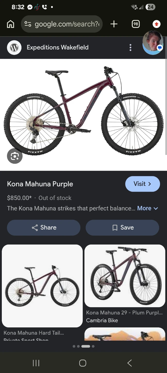 Kona Mahuna Mountain Bike - Plum Purple - photo 2