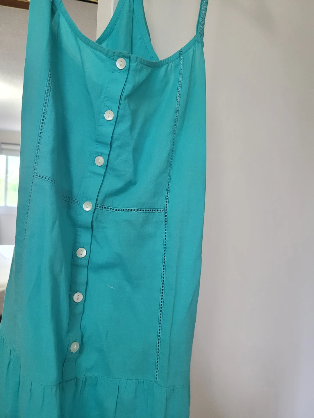 Teal 🏈Button-Down Sleeveless Dress