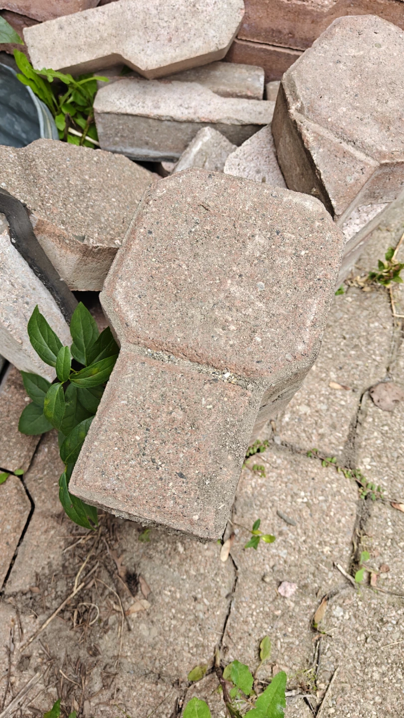 Red Concrete Paver Stones