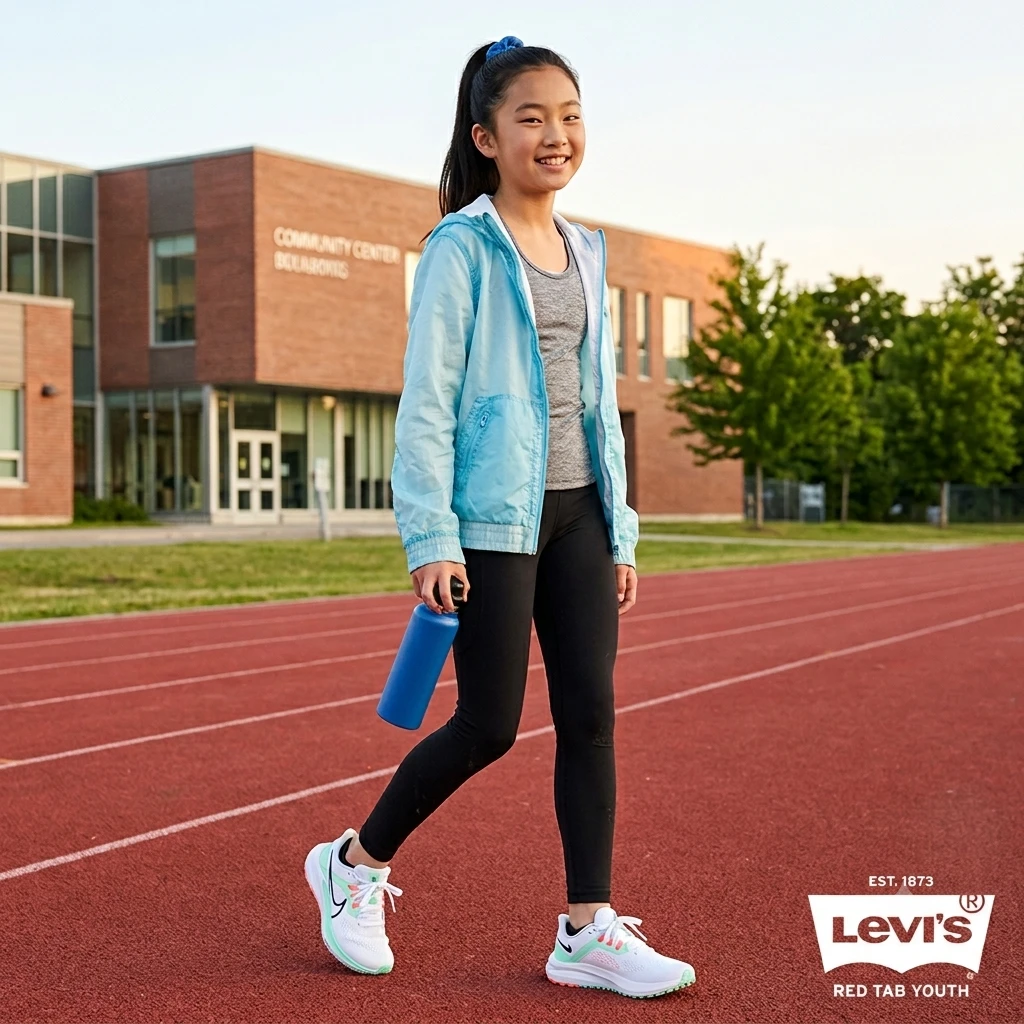 Kids/Youth Light Blue Hooded Windbreaker Jacket (Ages 12-14) - photo 5