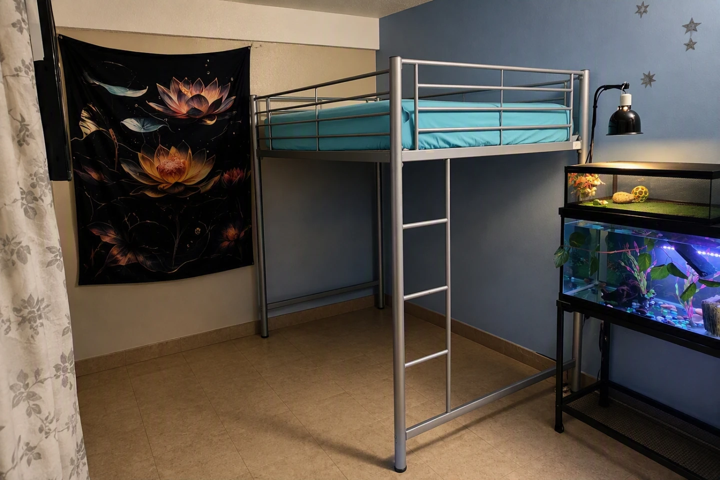 Walker Edison Metal Loft Bed