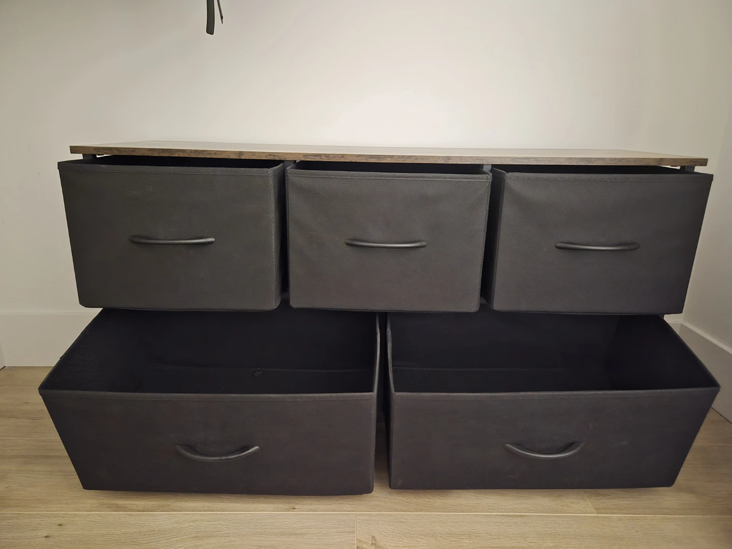 5-Drawer Storage Dresser - Black and Rustic Brown - photo 3
