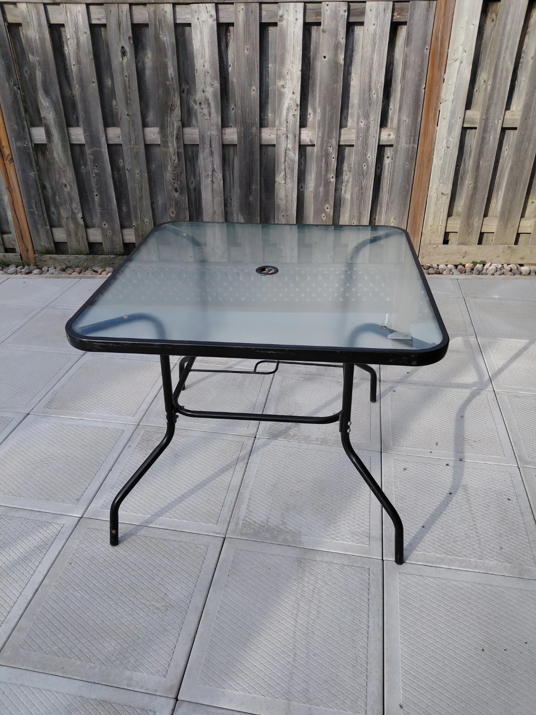 Square Glass Patio Table - photo 2