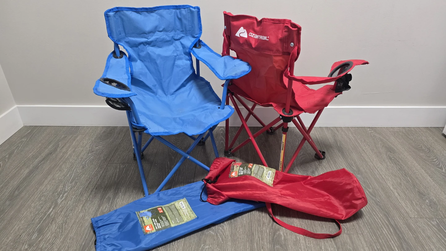 Two Ozark Trail Kids Folding Chairs