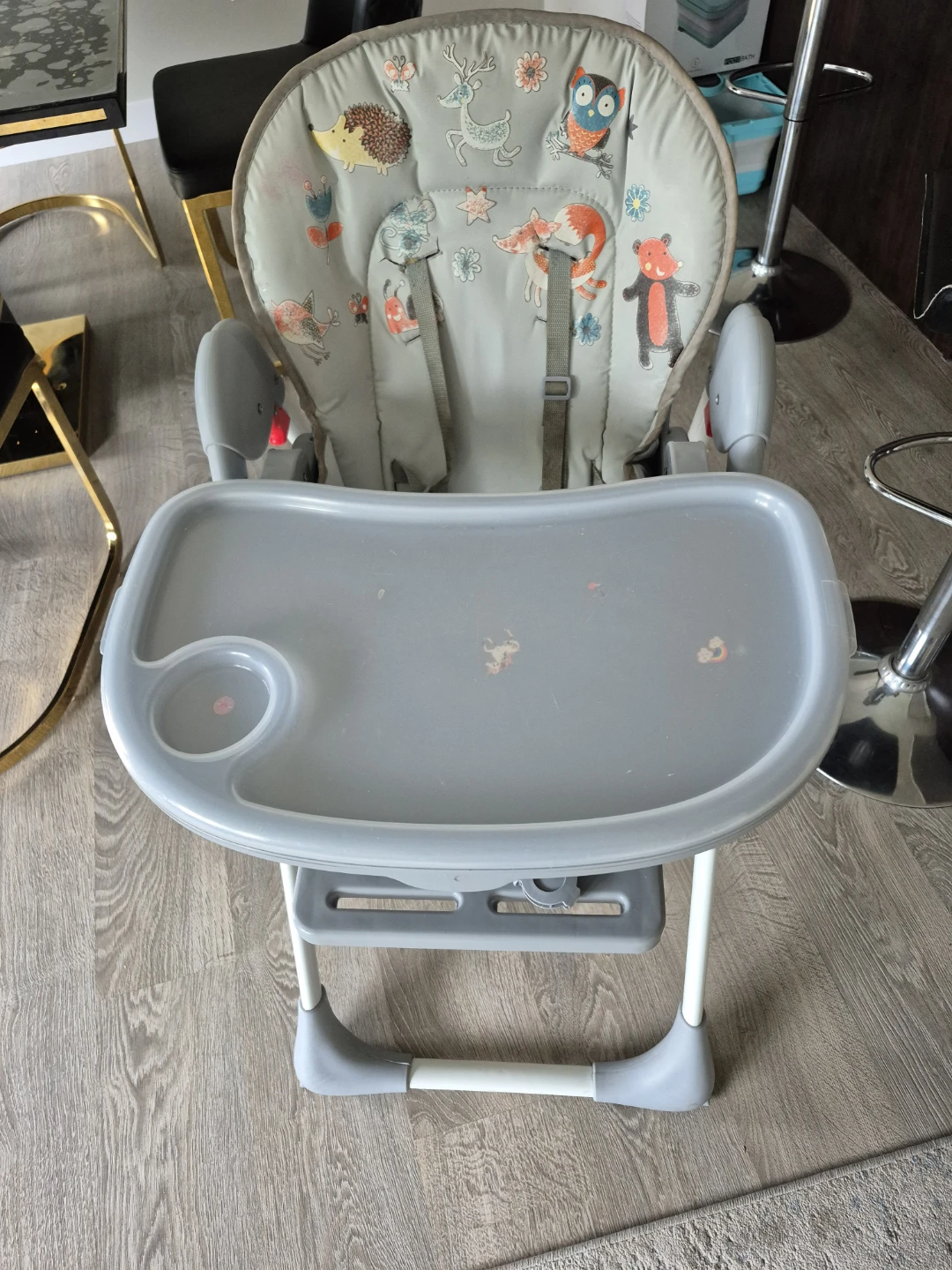 Baby High Chair with Animal Pattern