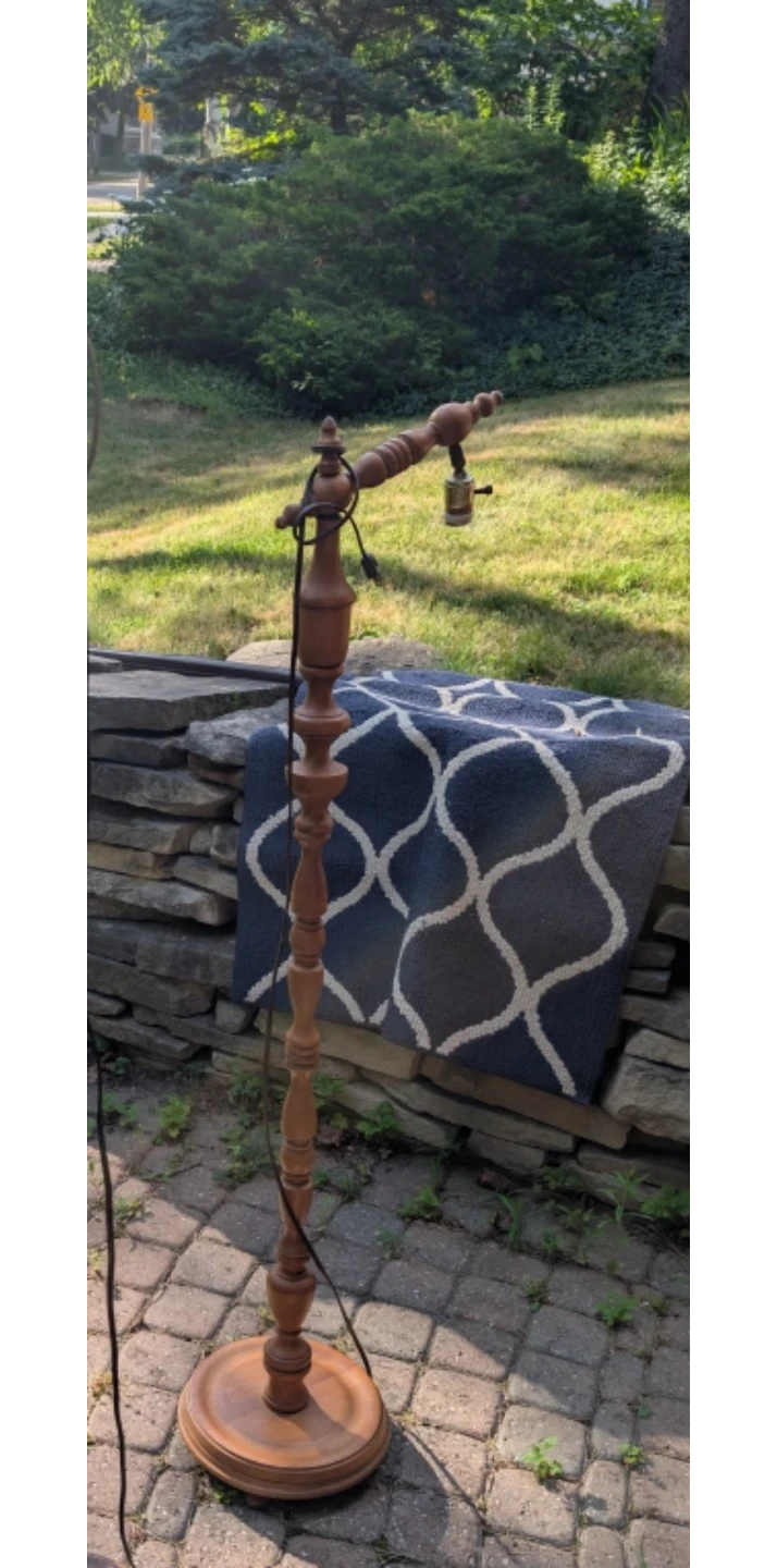 Vintage Wooden Floor Lamp