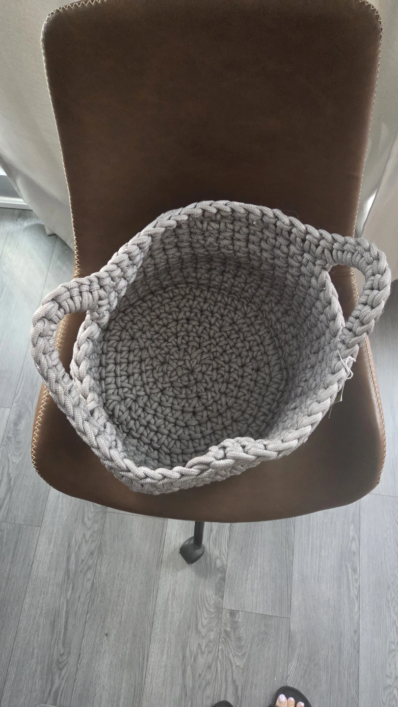 Grey woven storage basket - photo 2