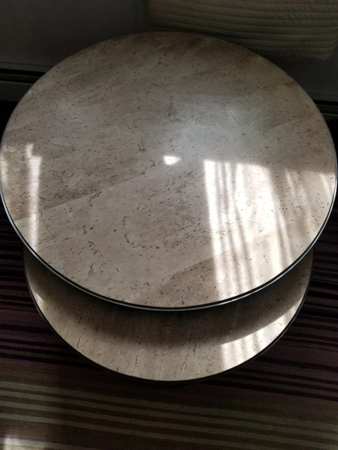 Round Nesting Coffee Table set  w/ Side Accent Table - photo 2