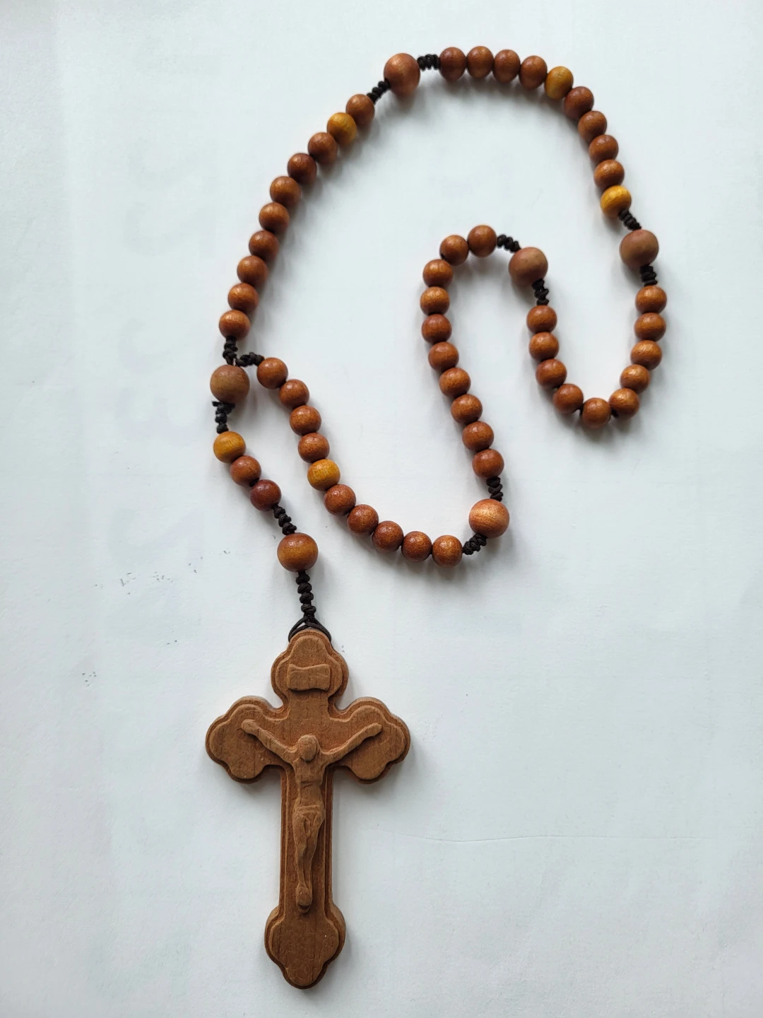 Wooden Crucifix Rosary