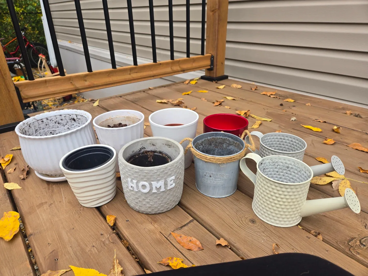 Variety of pots