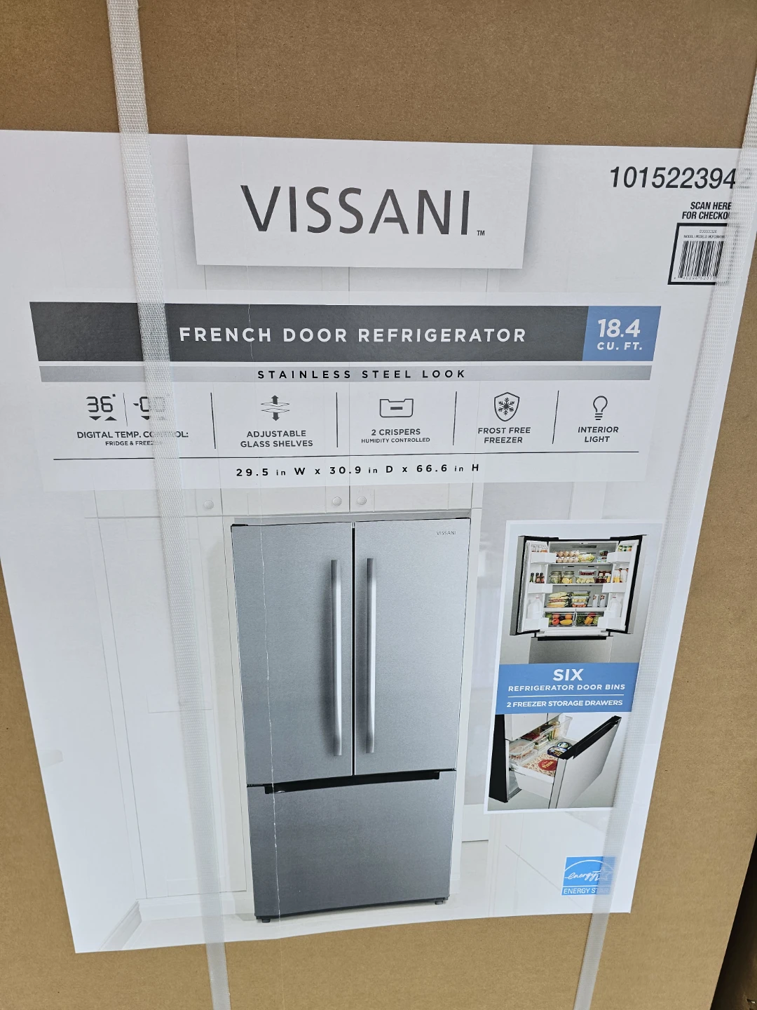 Vissani 18.4 cu. ft. French Door Refrigerator - photo 3