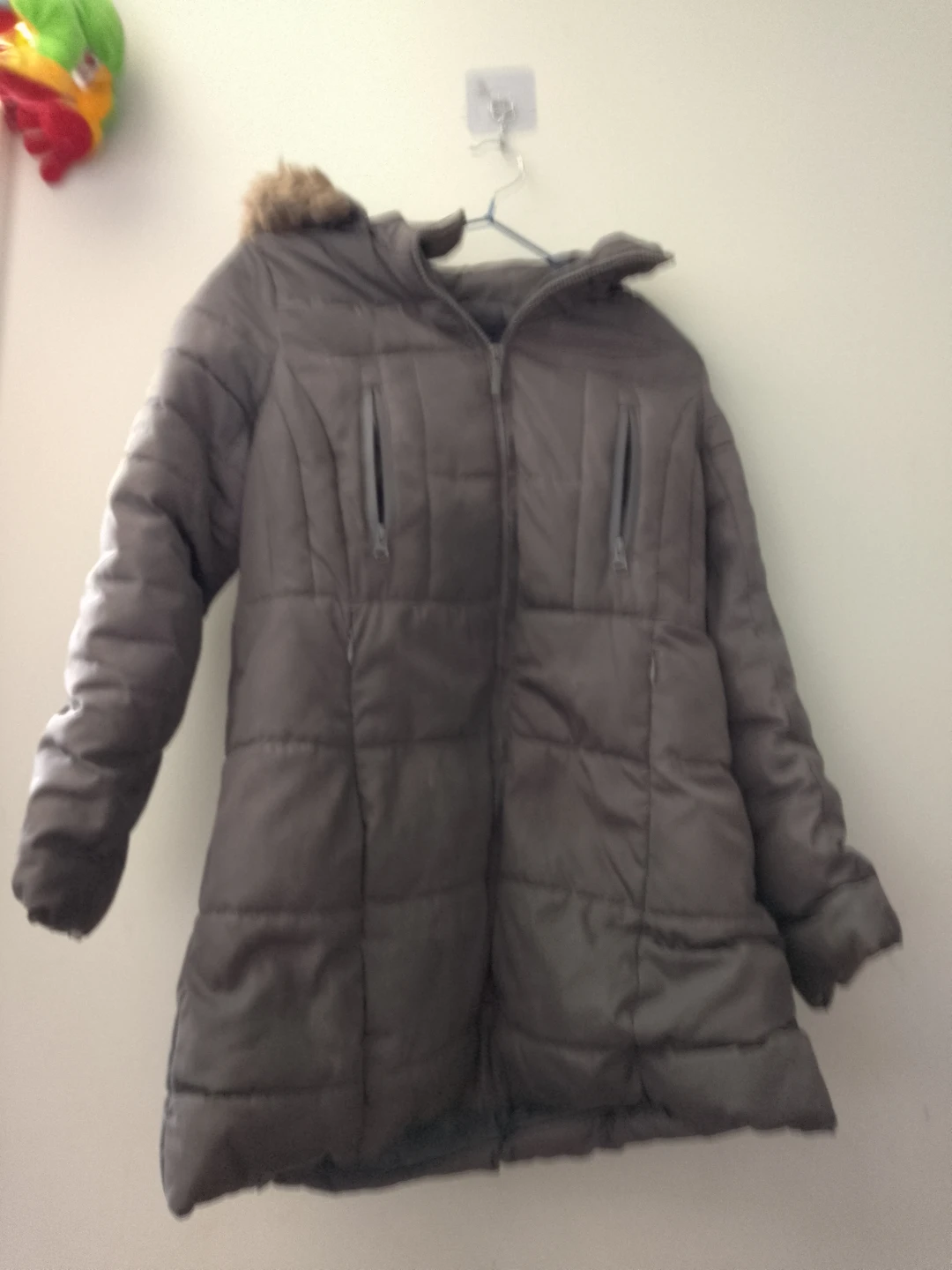 Women's Grey Puffer Coat 🏈