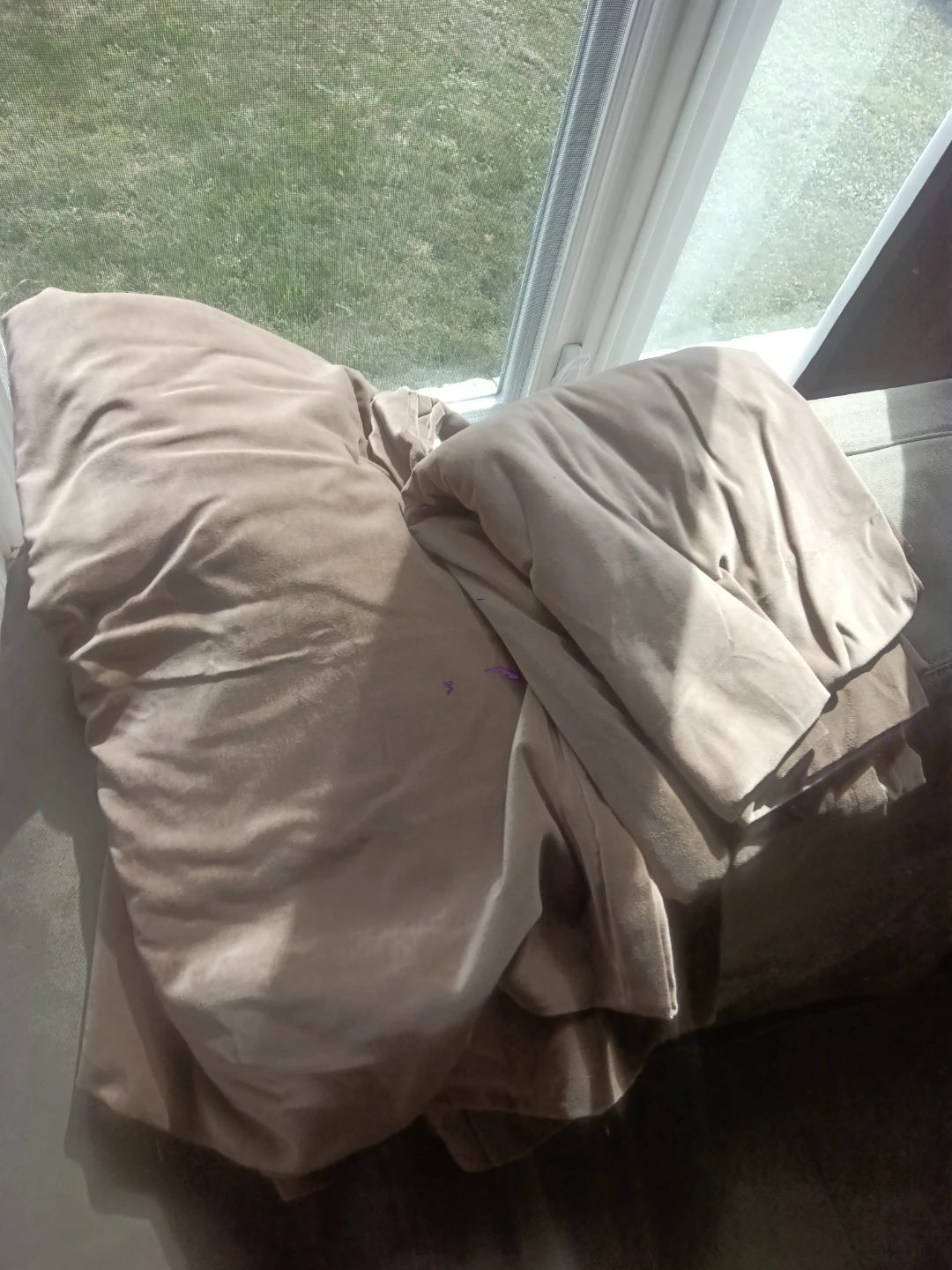 🏈Taupe Velvet Curtains