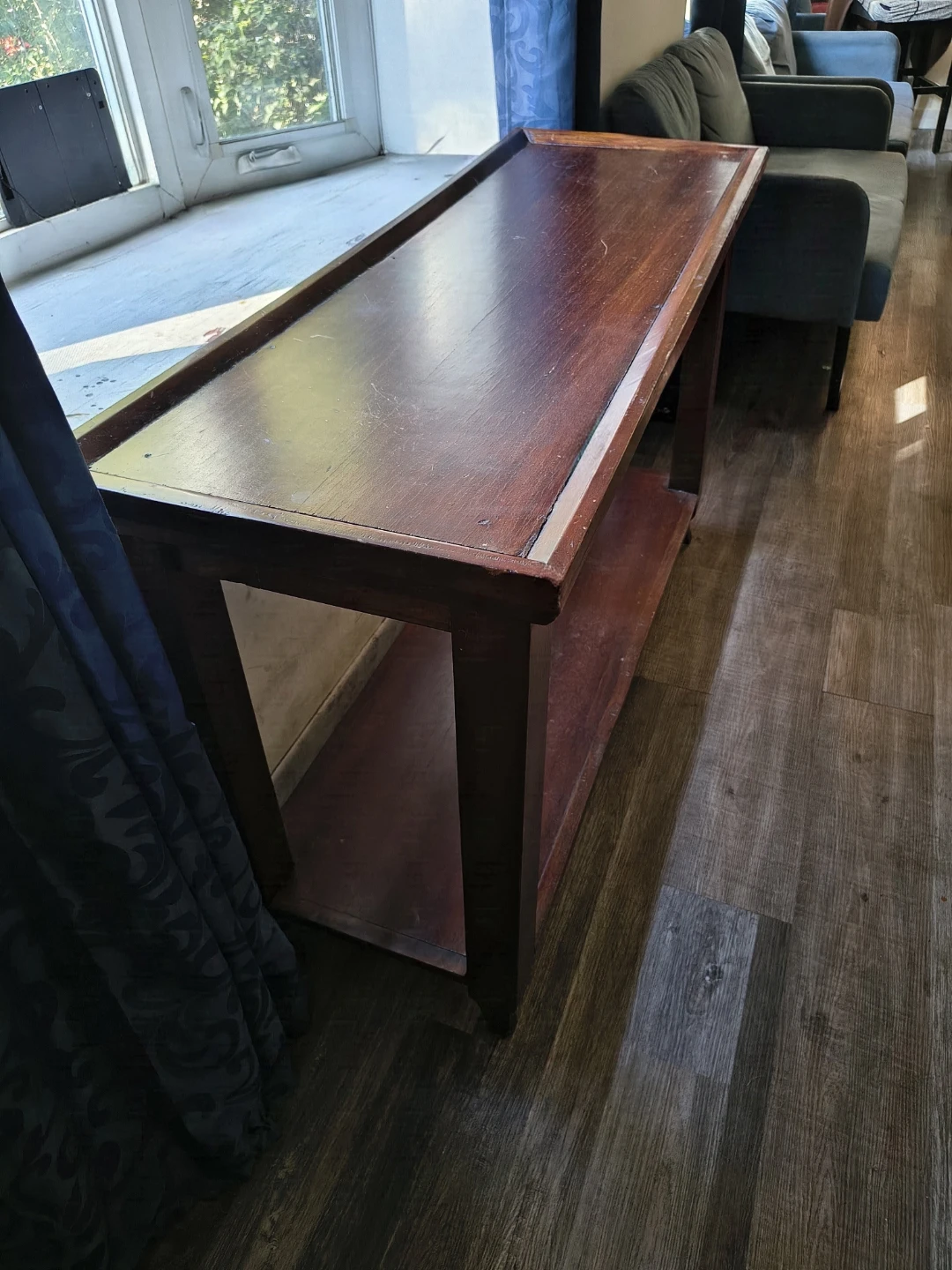 Dark Wood Console Table - photo 3