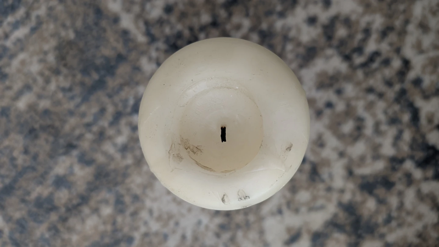 Unscented Off-White Pillar Candle - photo 2