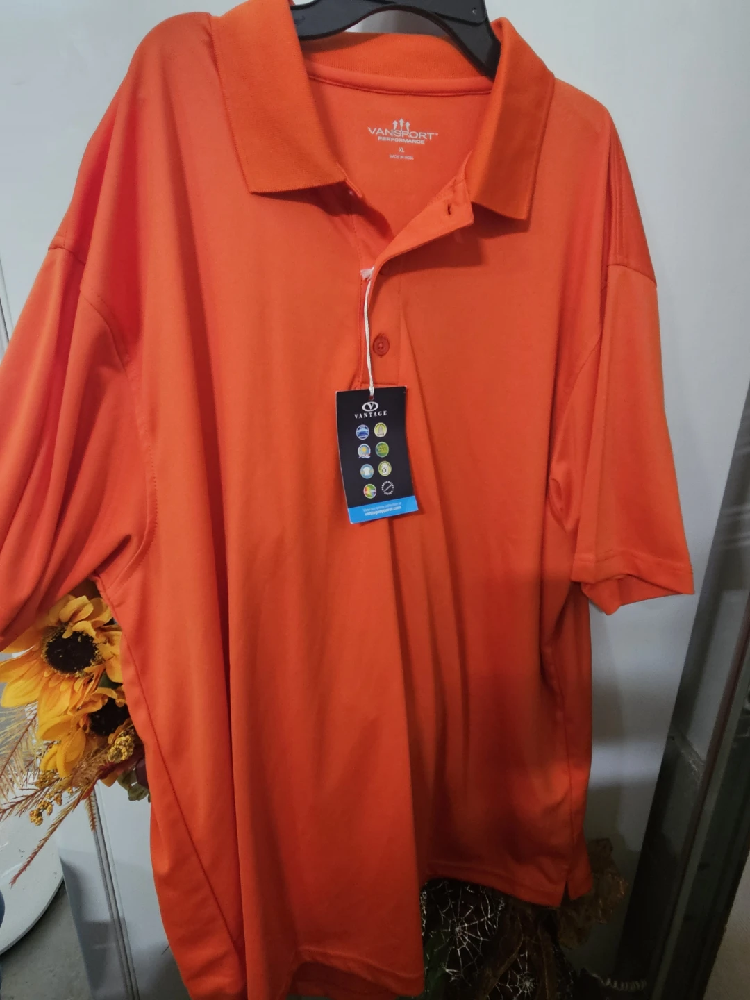 Vansport Performance Orange Polo Shirt
