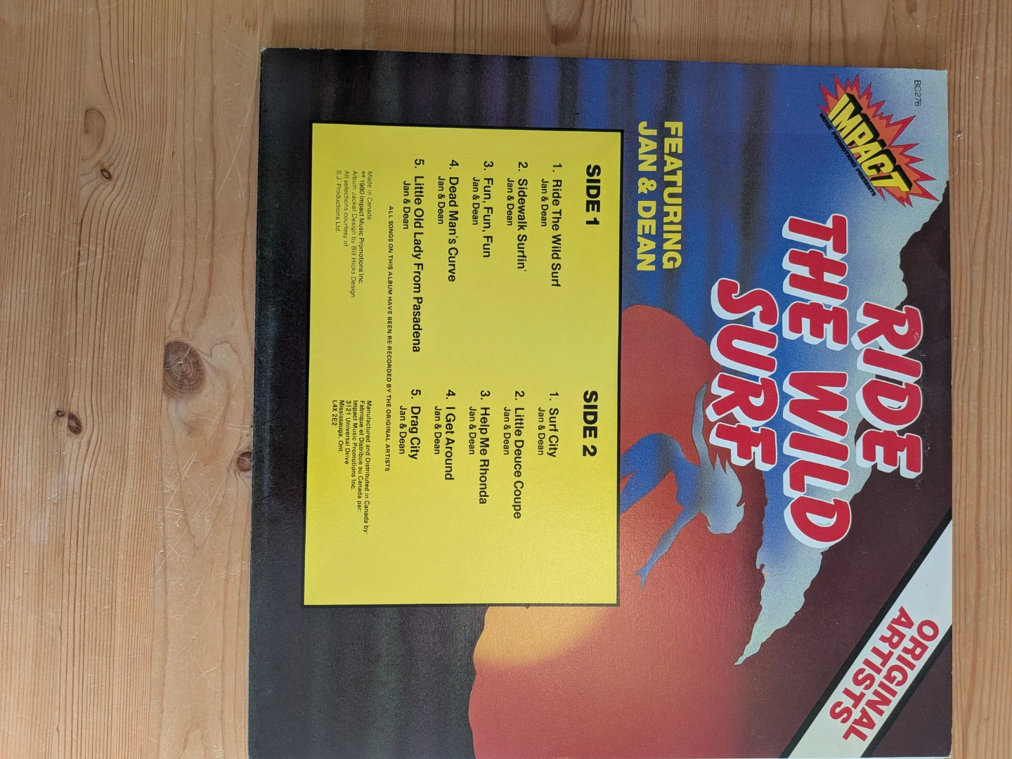 Jan & Dean – Ride The Wild Surf Vinyl LP – Canadian Pressing - photo 2