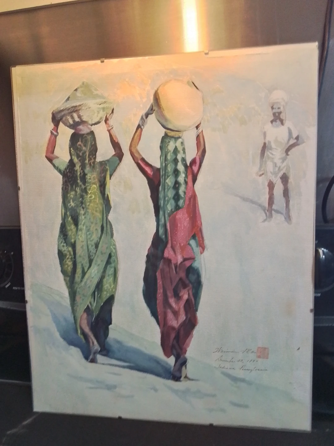 Original Figurative Watercolor by Listed Weimin Mo - photo 2
