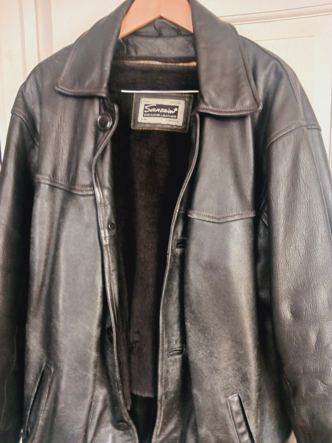 Men's Genuine Italian Leather Jacket  with fur lining. XL/XXL - photo 3