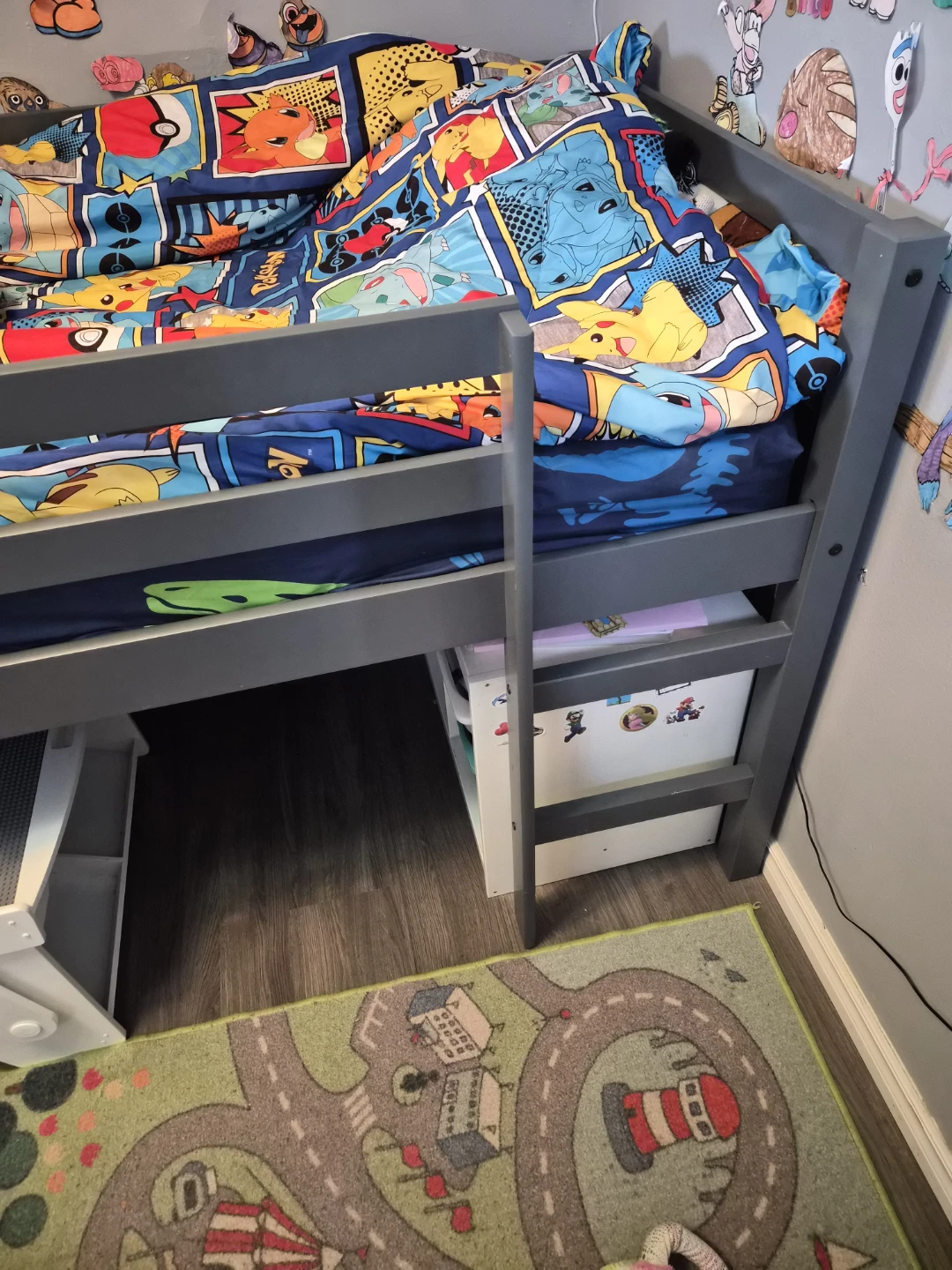 Harriet Bee Orrtanna Twin Loft Bed - Grey - photo 2