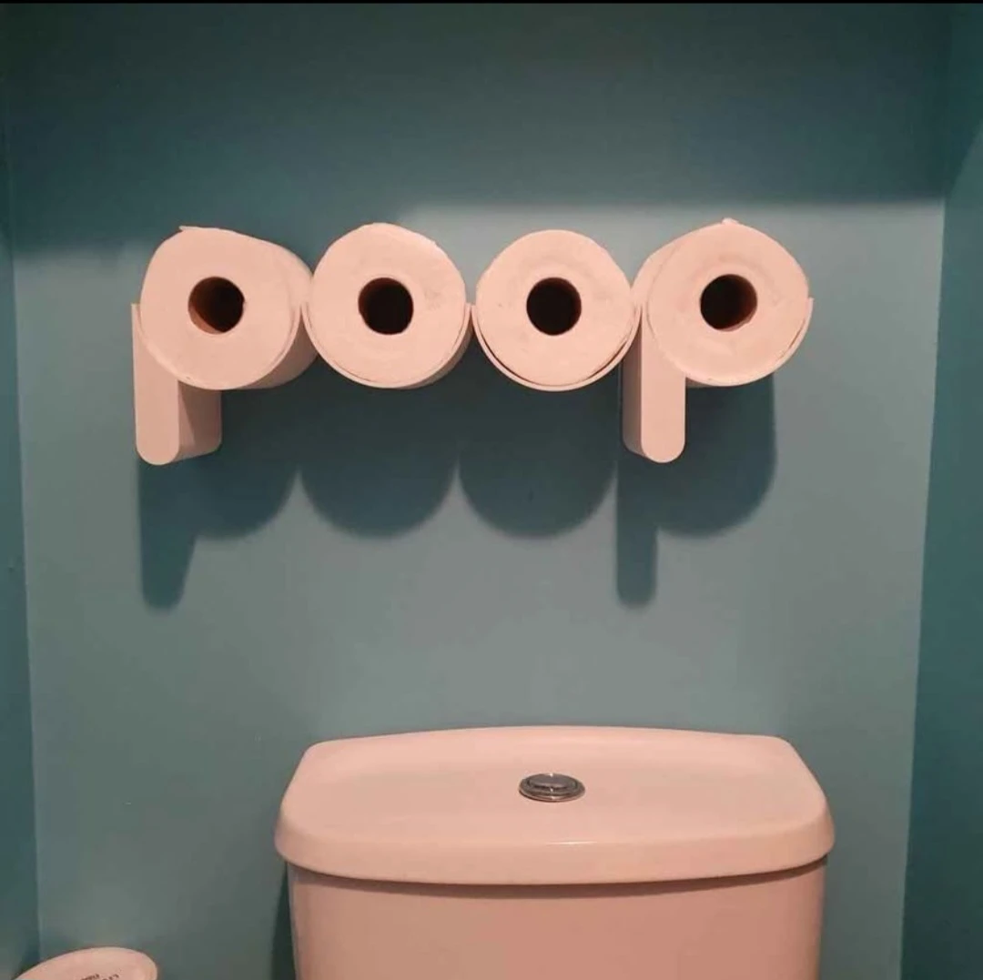 Novelty Toilet Paper Holder POOP sign