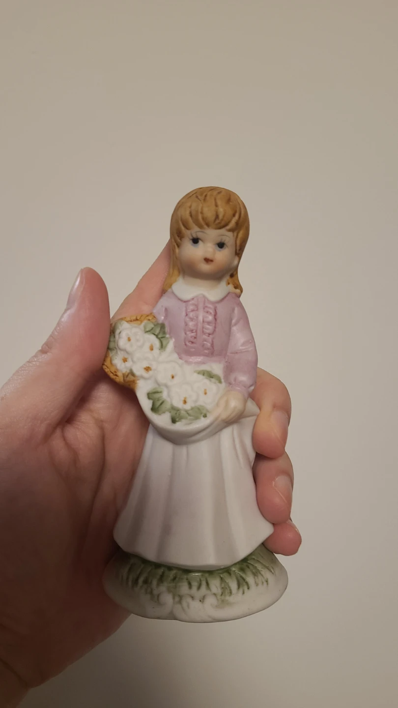 Porcelain Girl Figurine with Basket