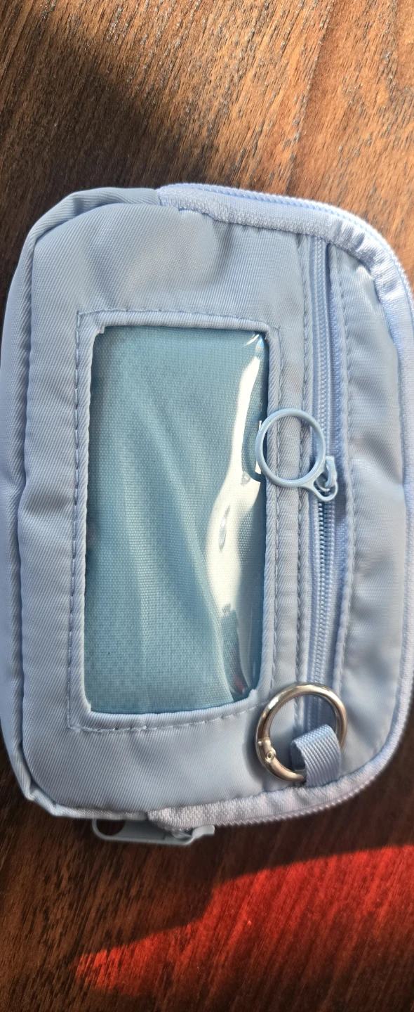Light Blue Zippered Organizer Pouch