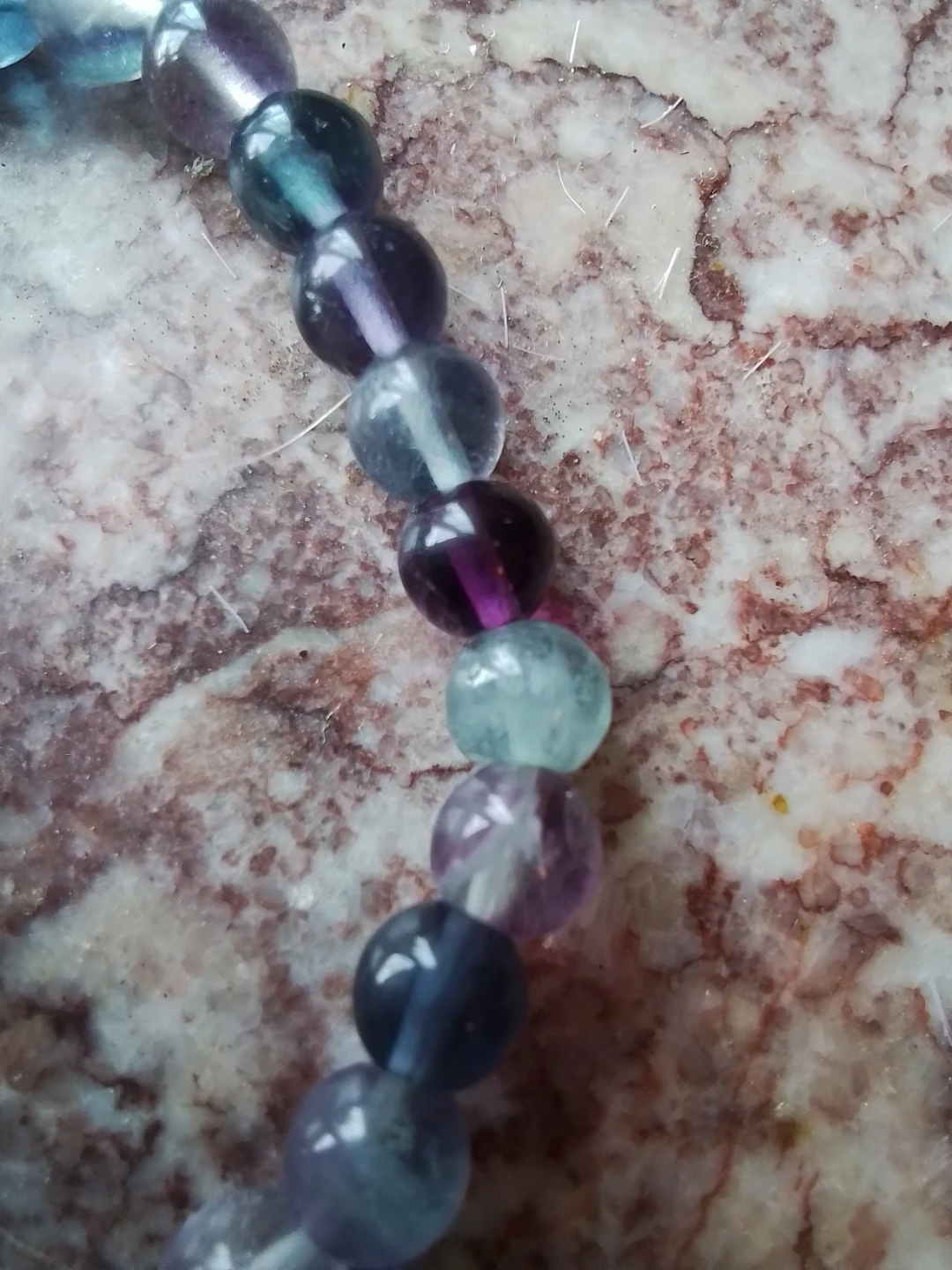 Genuine Rainbow Fluorite Crystal Bracelet - photo 3