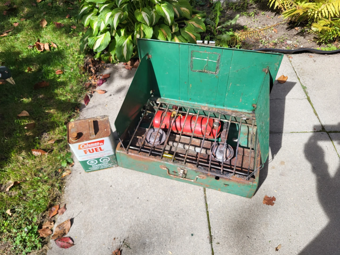 Vintage Coleman Model 445F Two-Burner Camping Stove