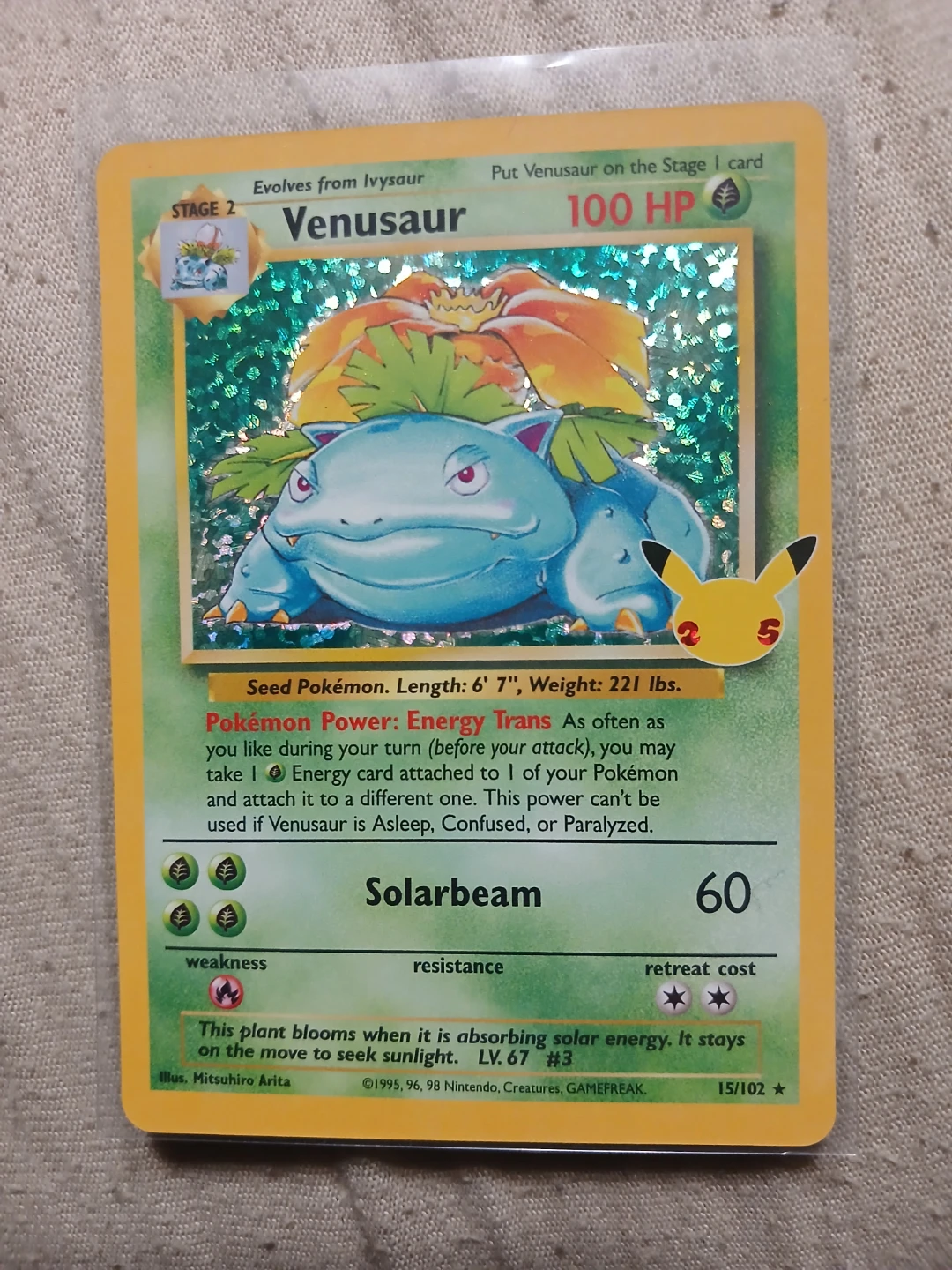 Holo Venusaur Reprint 15/102 2021 Pokémon Card