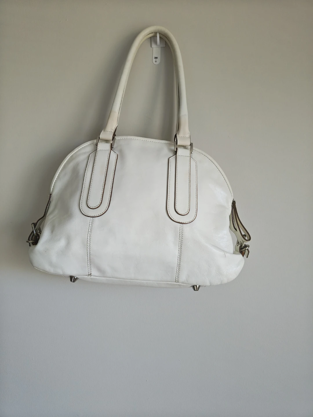 White Leather Danier Handbag
