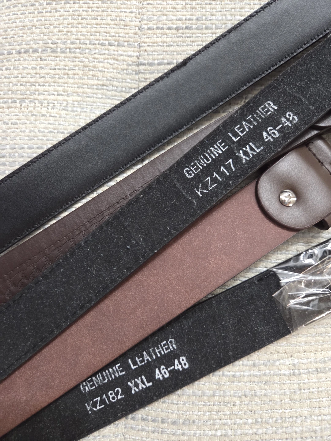 Vintage Set of 5 Genuine Leather Belts LARGE xl xxl - photo 5