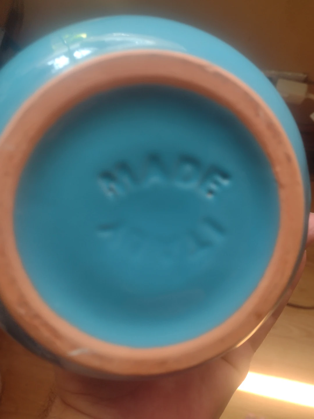 Turquoise Glazed Pitcher Made in Italy - photo 5